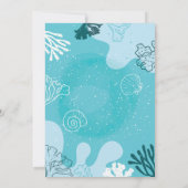 uitnodiging voor het baby shower van baby haaien (Achterkant)