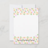 Uitnodiging voor het Baby shower van Confetti (Achterkant)