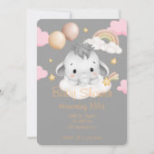 UITNODIGING VOOR HET BABY SHOWER VAN DE OLIFANT (Voorkant)
