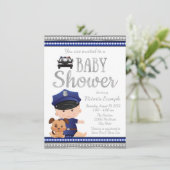 Uitnodiging voor het Baby shower van de Schattigee (Staand voorkant)