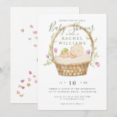 uitnodiging voor het baby shower van e - mand (Voorkant / Achterkant)