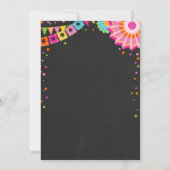 uitnodiging voor het Baby shower van Fiesta Floral (Achterkant)