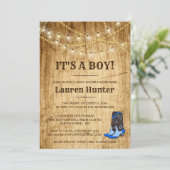 Uitnodiging voor het Baby shower van het land (Staand voorkant)