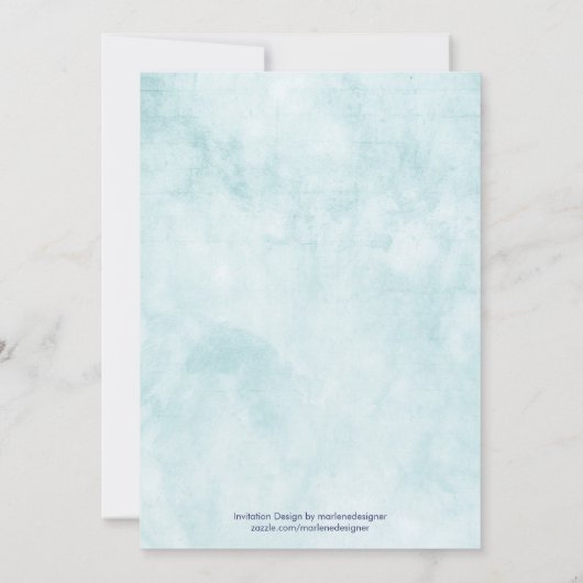 uitnodiging voor het Baby shower van walvissen (Achterkant)