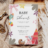 Uitnodiging voor het Baby shower voor schattige di