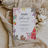 Uitnodiging voor het Baby shower voor schattige di