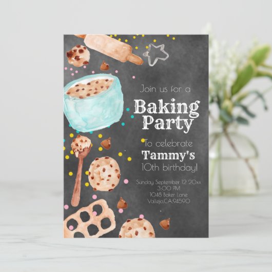 Uitnodiging voor het bakken van het kutkbord (Staand voorkant)