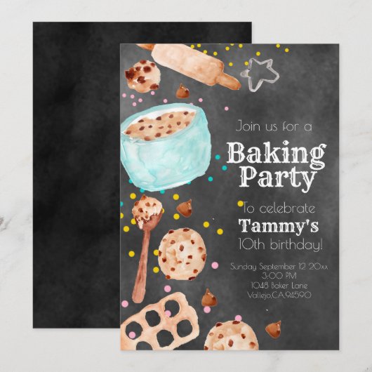 Uitnodiging voor het bakken van het kutkbord (Voorkant / Achterkant)