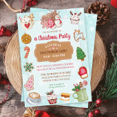 Uitnodiging voor het bakken van kerstkoekjes en wa
