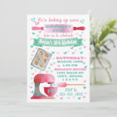 Uitnodiging voor het bakken van verjaardagen (Staand voorkant)