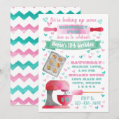 Uitnodiging voor het bakken van verjaardagen (Voorkant / Achterkant)