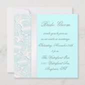 Uitnodiging voor het beach bruiloft met Starfish e (Voorkant)