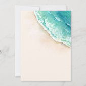 Uitnodiging voor het beach Wedding, Zee Ocean Wedd (Achterkant)