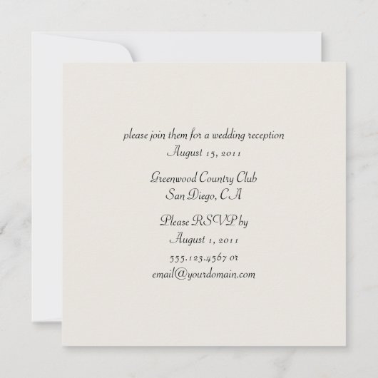 Uitnodiging voor het binden van een zwart en een C (Achterkant)