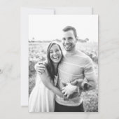 Uitnodiging voor het binden van zwarte en witte fo (Achterkant)