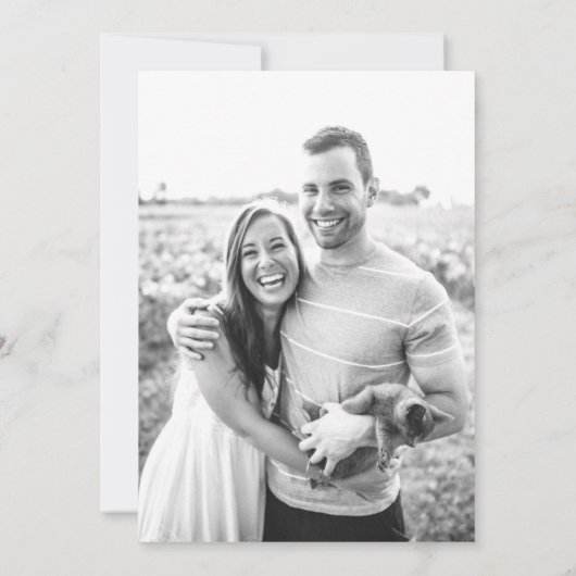 Uitnodiging voor het binden van zwarte en witte fo (Achterkant)