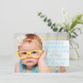 uitnodiging voor het Birthday-gedicht (Staand voorkant)