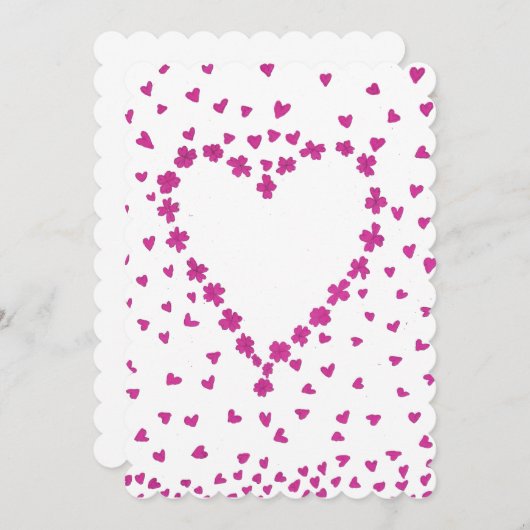 Uitnodiging voor het bloemblaadje (Voorkant / Achterkant)