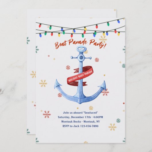 Uitnodiging voor het bootfestival van de zeilers (Voorkant / Achterkant)