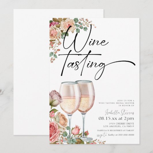 Uitnodiging voor het branden van koffie uit de wij (Voorkant / Achterkant)