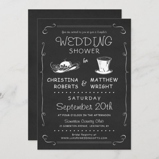 Uitnodiging voor het Bruidsbad van het Top Hoedje  (Voorkant / Achterkant)