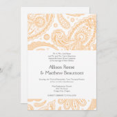 Uitnodiging voor het bruiloft van Indische Paisley (Voorkant / Achterkant)