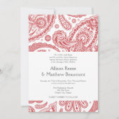 Uitnodiging voor het bruiloft van Indische Paisley (Voorkant)