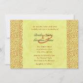 Uitnodiging voor het bruiloft van Indische Paisley (Achterkant)