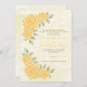  uitnodiging voor het bruiloft van rozen (Voorkant / Achterkant)