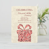 Uitnodiging voor het Cadeau verjaardagsfeest (Staand voorkant)