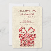 Uitnodiging voor het Cadeau verjaardagsfeest (Voorkant)