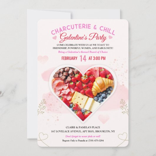 Uitnodiging voor het Charcuterie Board van Galenti (Voorkant)