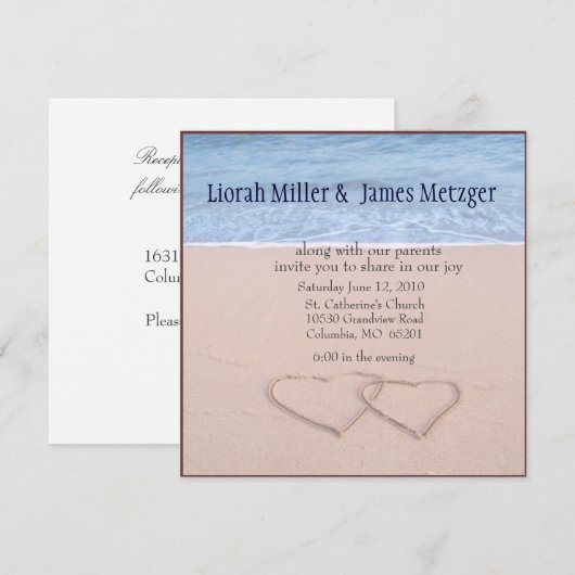 uitnodiging voor het dagelijks huwelijk (Voorkant / Achterkant)