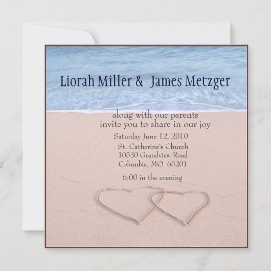 uitnodiging voor het dagelijks huwelijk (Voorkant)