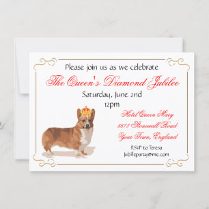 Uitnodiging voor het diamanten jubileumfeest van d