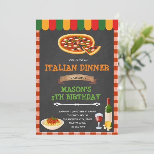 Uitnodiging voor het diner (Staand voorkant)