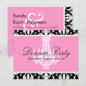 Uitnodiging voor het diner briefkaart (Voorkant / Achterkant)