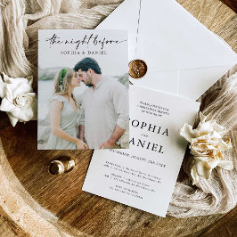 Uitnodiging voor het diner de avond voor de repeti