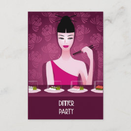 uitnodiging voor het diner sushi