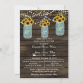 Uitnodiging voor het diner van Barnwood Mason Jars (Voorkant)