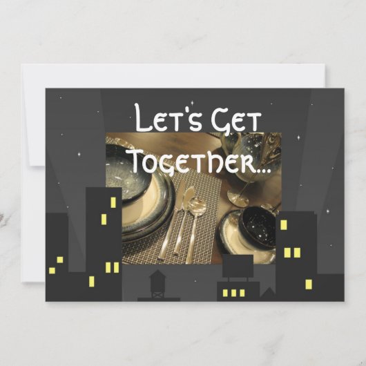 uitnodiging voor het diner van City Lights (Voorkant)