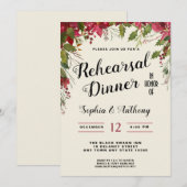 Uitnodiging voor het diner van de kerst-bruiloft (Voorkant / Achterkant)