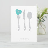 Uitnodiging voor het diner van de Love Rehearsal (Staand voorkant)