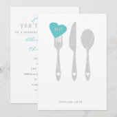 Uitnodiging voor het diner van de Love Rehearsal (Voorkant / Achterkant)