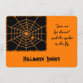 Uitnodiging voor het diner van de oranje spin Hall (Voorkant)