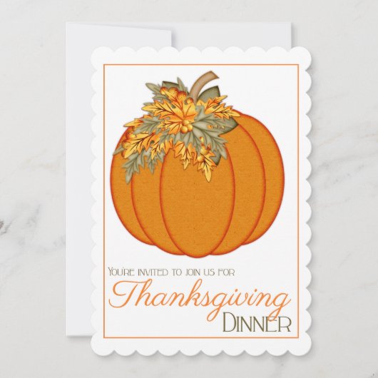 Uitnodiging voor het  diner van de Thanksgiving va (Voorkant)