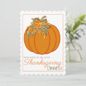 Uitnodiging voor het  diner van de Thanksgiving va (Staand voorkant)