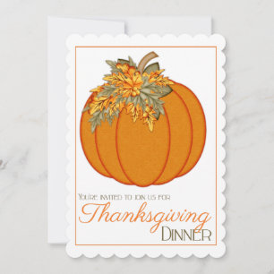 Uitnodiging voor het  diner van de Thanksgiving va