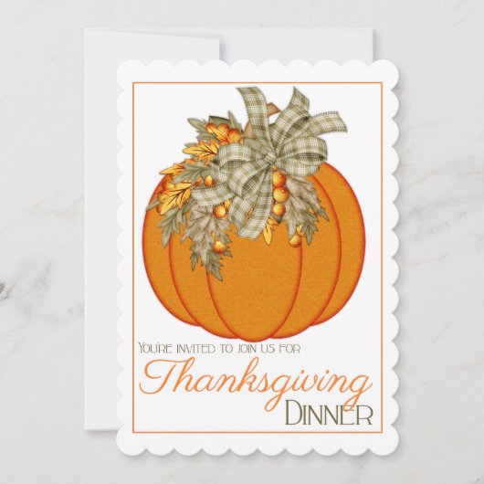 Uitnodiging voor het diner voor de Thanksgiving v (Voorkant)