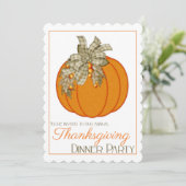 Uitnodiging voor het  diner voor de Thanksgiving v (Staand voorkant)